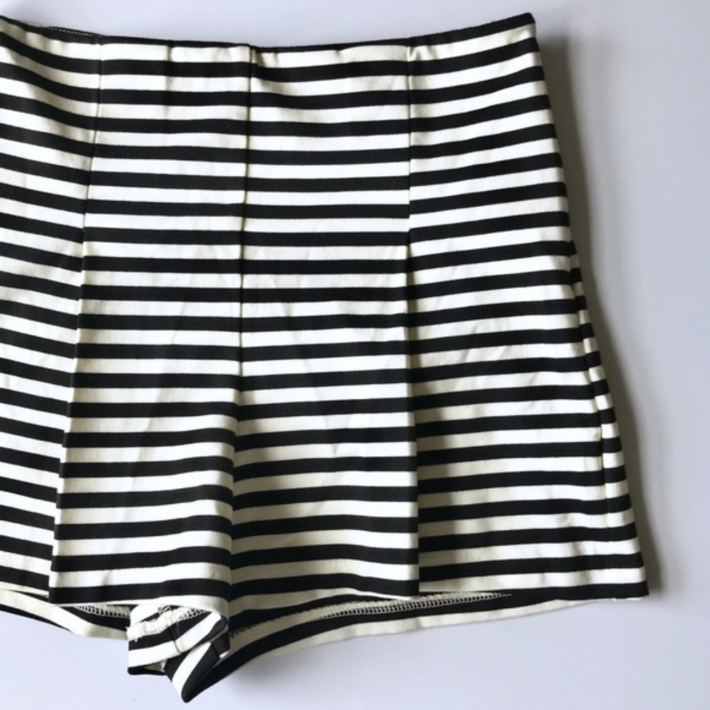 Free People Striped High Waisted Short